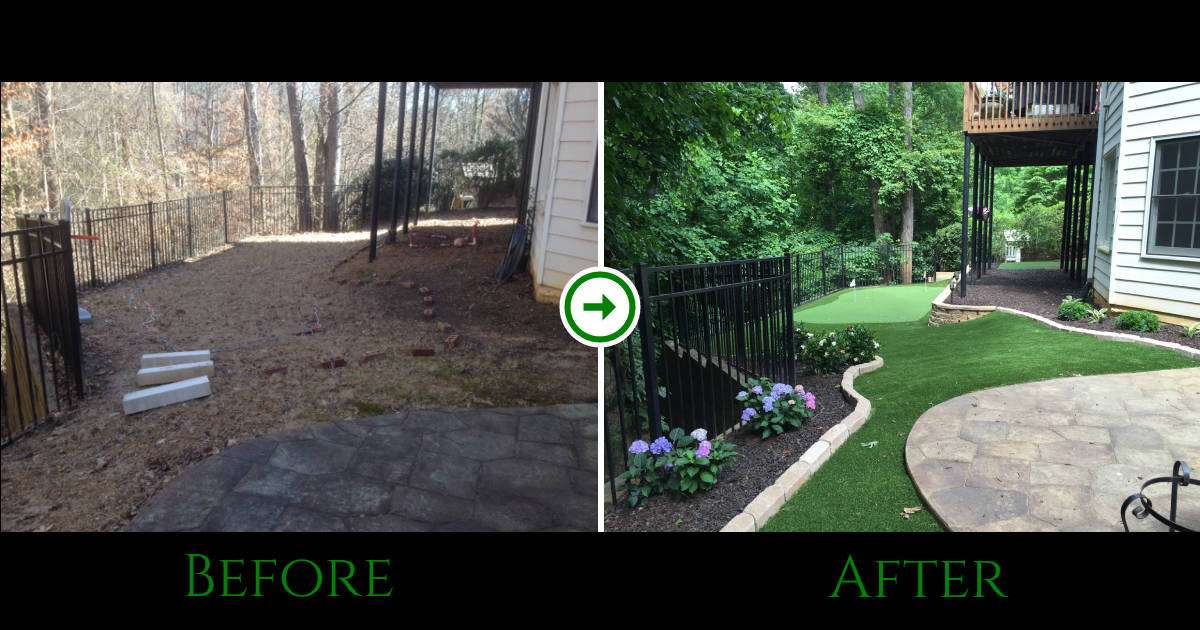 Before and After Artificial Turf